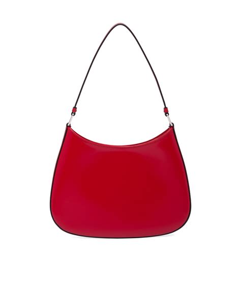 Scarlet Prada Cleo brushed leather shoulder bag | Prada