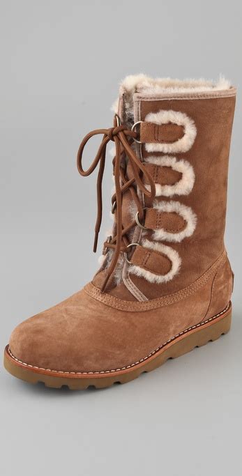 Lyst - Ugg Rommy Lace Up Boots Brown in Brown