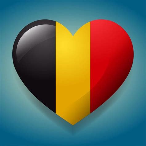 coeur avec illustration de symbole du drapeau belge | Drapeau belge, Drapeau belgique, Drapeau