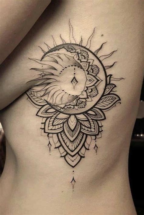 63 Most Beautiful Sun and Moon Tattoo Ideas - StayGlam | Moon tattoo designs, Moon tattoo, Tattoos