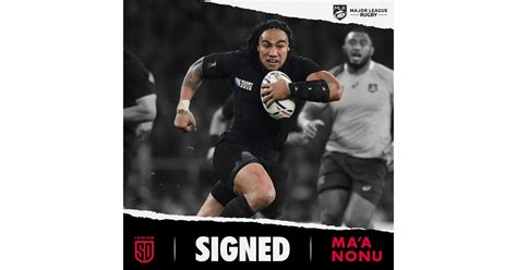 International Rugby Superstar Ma'a Nonu joins San Diego Legion