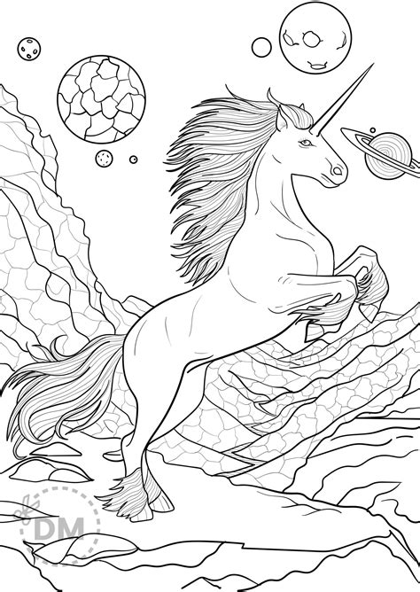 Unicorn Coloring Page for Adults | Printable Page for Download - diy ...