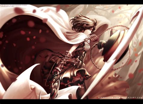 3840x2160 resolution | digital painting of female character with chain blades, fantasy art ...