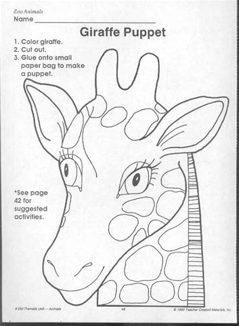 Giraffe puppet | Puppet patterns, Giraffe crafts, Puppets