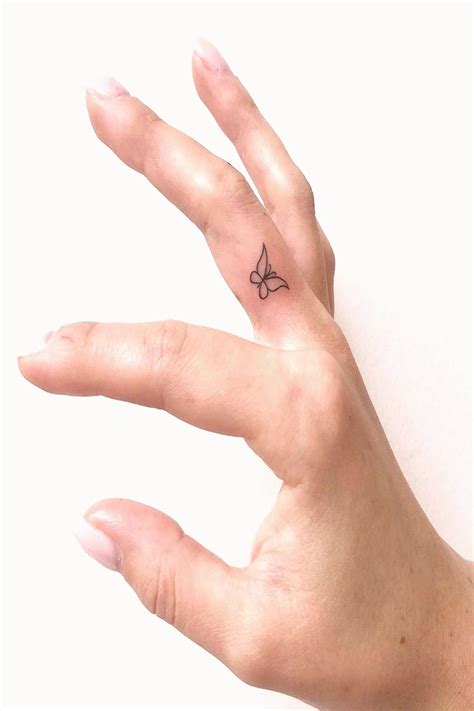 Butterfly Tattoo Small Finger | Tribal Tattoos X