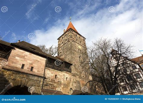 Nuremberg Castle on Sunny Winter Day , Germany Stock Image - Image of architecture, middle ...