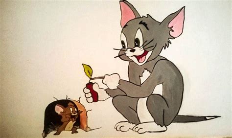 Tom & Jerry scene wall painting #tom #jerry #wall | Sketches, Art ...