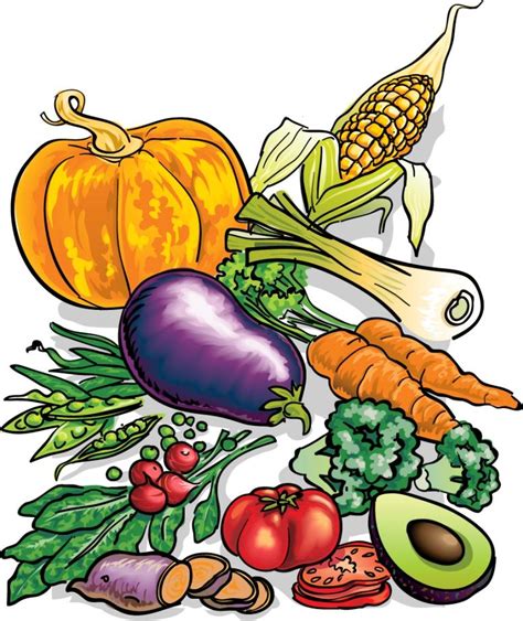 Clip Art Of Fruits And Vegetables - Cliparts.co