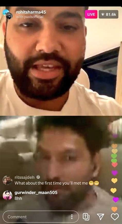 Ritika Sajdeh gate-crashes Rohit Sharma, Yuvraj Singh's Live Instagram ...