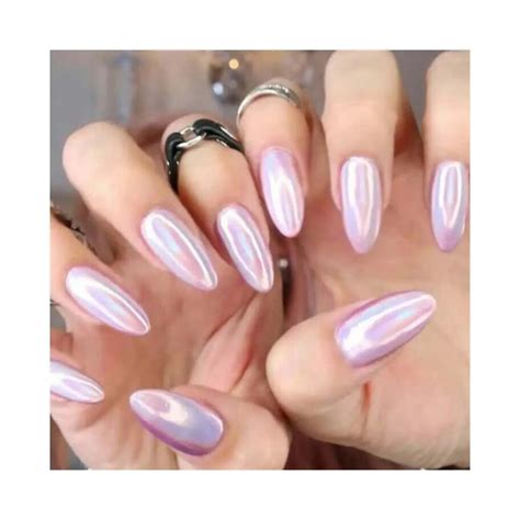 Buy Nails On Board Handmade Holographic Press On Gel Nails - Pink (Free ...