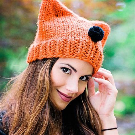 Cat Ear Beanie PDF Knitting Pattern Knit Hat Pattern | Etsy in 2021 | Crochet animal hats, Hat ...