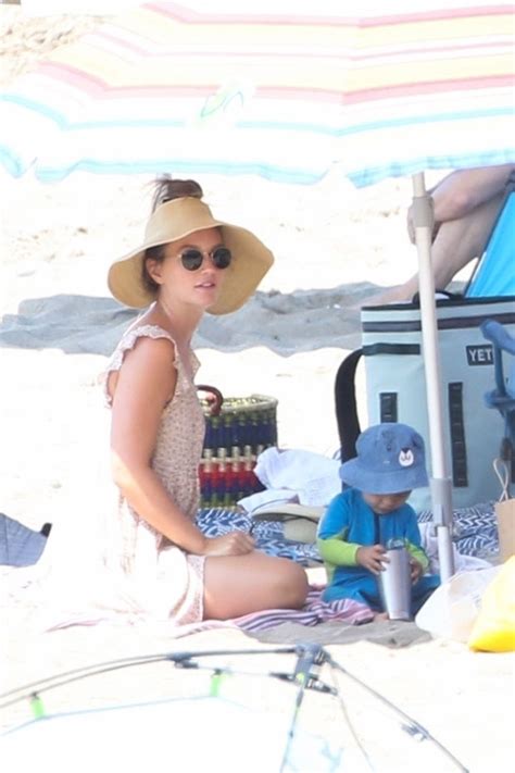 Leighton Meester Cuddles Son, 10 Months & Daughter Arlo, 5, At Malibu ...