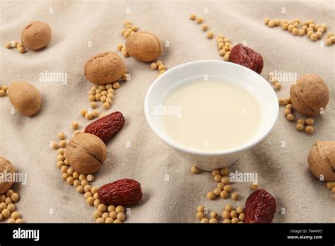 Healthy soybean milk Stock Photo - Alamy