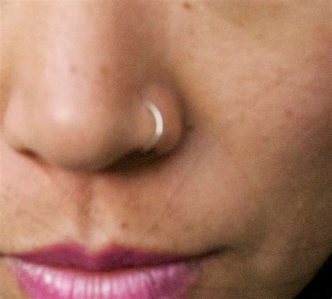 Silver Nose Ring 20 Gauge Nose Ring 22 Gauge Nose Ring 24 | Etsy