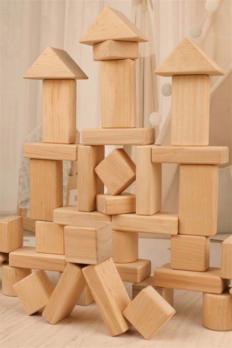 43 Building blocks wooden block set toddler wooden toys | Etsy