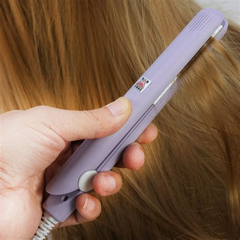 ACOUTO Mini Hair Straightener, Flat Iron Curler,4Colors 2 in 1 Mini Hair Straightener Ceramic ...