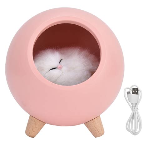 LED Night Light Pet House Shape Table Lamp USB Rechargeable Light Bedside Nightlight for ...