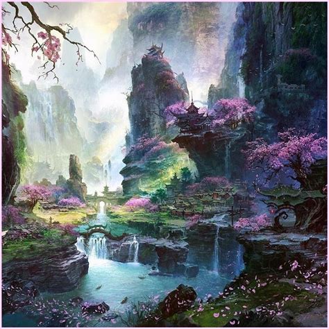 Mountain Fortress Diamond Painting Kit | Fantasy art landscapes, Fantasy landscape, Fantasy art