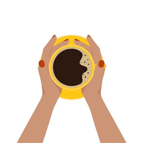 Hand with a coffee cup. Caffeine concept. Flat vector illustration 4663013 Vector Art at Vecteezy