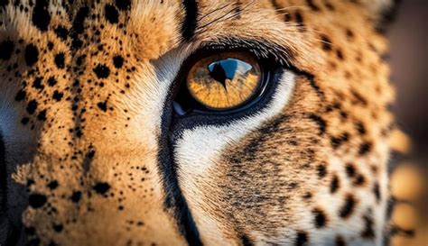 Premium Photo | A close up of a leopard's eye