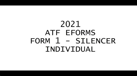 STEP BY STEP: 2021 ATF FORM 1 SILENCER SUPPRESSOR - YouTube