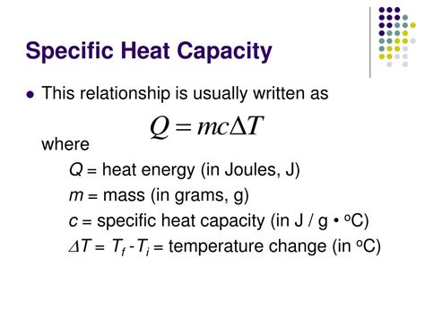 PPT - Specific Heat Capacity PowerPoint Presentation, free download - ID:1596737