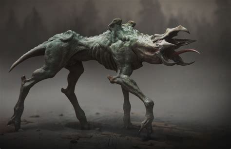 ArtStation - Hounds of Tindalos, Florent Desailly | Beast creature, Creature design, Fantasy ...