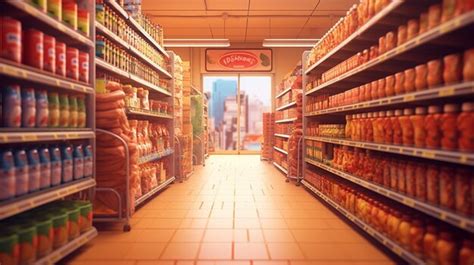 Premium AI Image | Grocery store aisle filled with healthy snacks