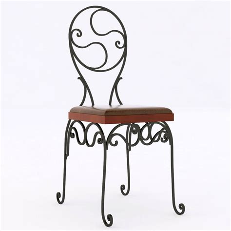 Wrought Iron Chair - 3D Model by zifir3d