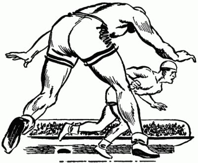 Public Domain images 09 man in shorts track and field competition stands
