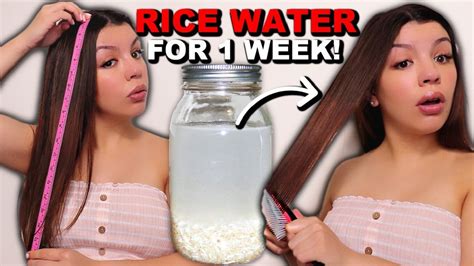 7 DAYS OF RICE WATER FOR HAIR GROWTH | BEFORE AND AFTER RESULTS - YouTube