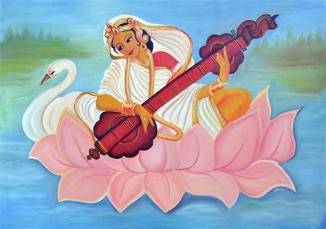 13 Powerful Saraswati Mantra For Education and Knowledge | Saraswati painting, Saraswati goddess ...