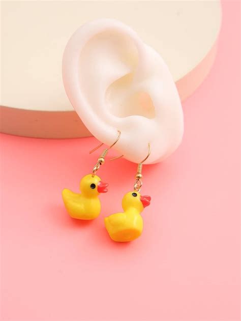 Cartoon Duck Drop Earrings | SHEIN USA