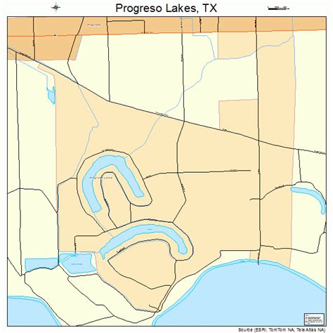 Progreso Lakes Texas Street Map 4859642