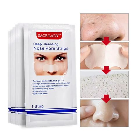 35# 6Pcs Nose Pore Strips Deep Cleansing Blackhead Removing Nasal Masks ...