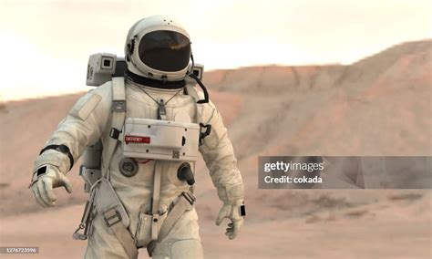 Astronaut Walking On Mars High-Res Stock Photo - Getty Images