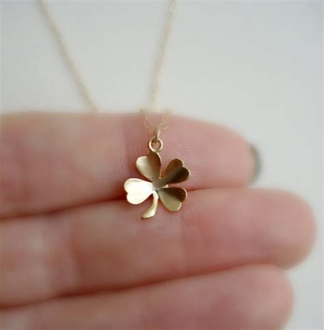 Four Leaf Clover Necklace Gold Minimalist Layered Jewelry - Etsy