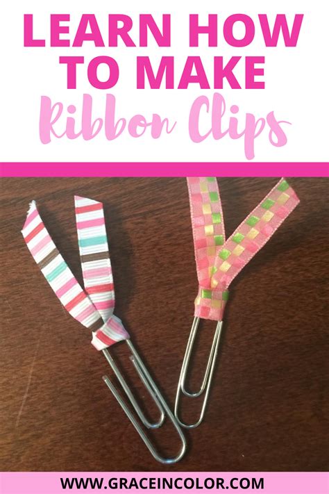 Make Your Own Ribbon Paper Clip Bookmarks | Paper clips diy, Paperclip crafts, Paperclip bookmarks