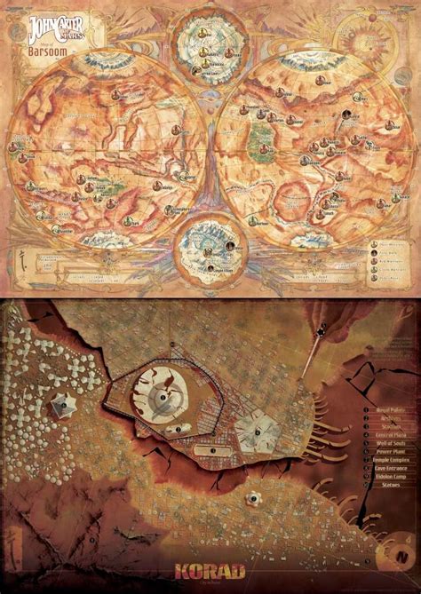 John Carter of Mars: Legacy Map of Barsoom