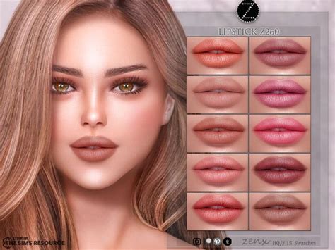 ZENX LIPSTICK Z260 for Sims 4 | Custom Makeup CC
