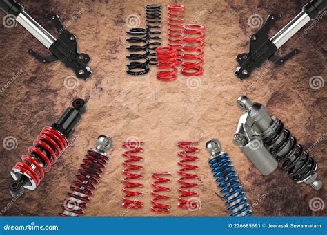 Different Types of Shock Absorbers Used As an Illustration for an ...