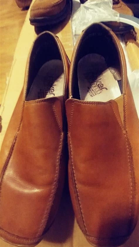 Rieker Antistress Leather BROWN Men Shoes Size-45 - Gem