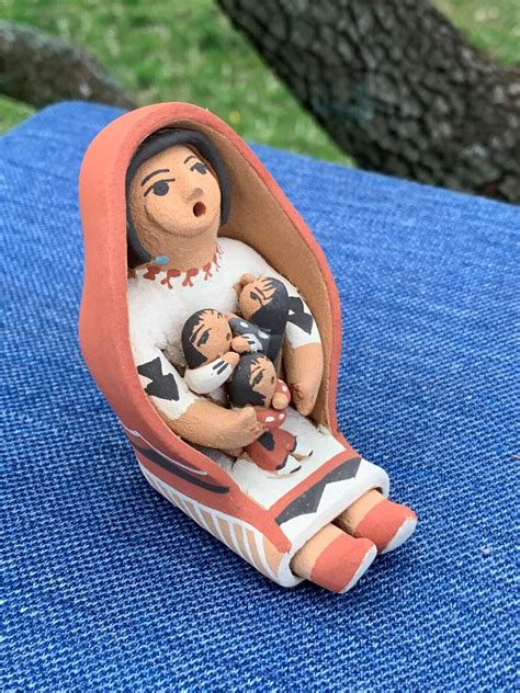 Loretto American Indian Pottery Kachina Doll Mother & Kids Jemez Pueblo ️ sj17j | eBay