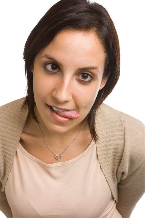 Woman pulling funny face stock image. Image of stressed - 13227851