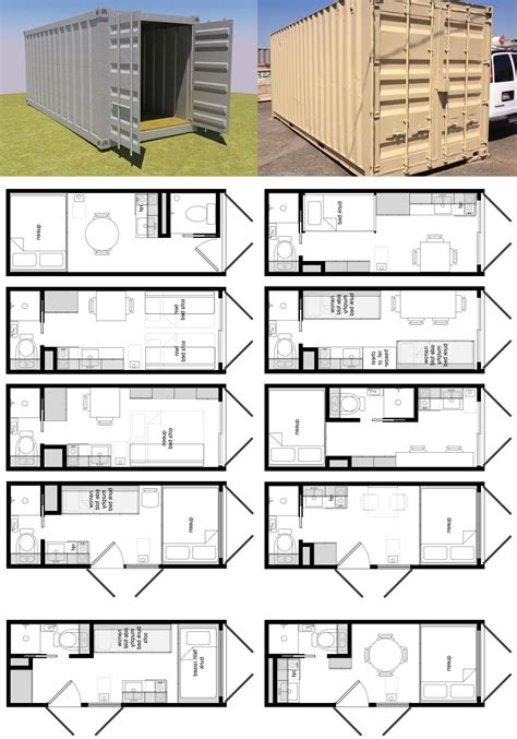 Container House - 20 Foot Shipping Container Floor Plan Brainstorm Tiny House Li… | Building a ...