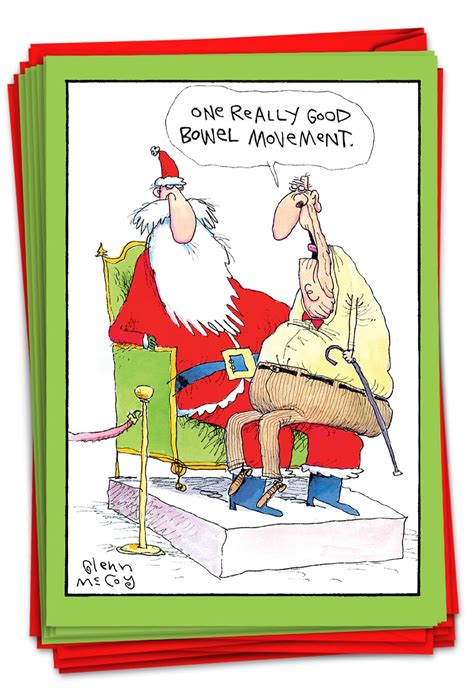 12 Funny Christmas Cards Boxed (1 Design, 12 Cards) - One Good BM Cartoon B1558 - Walmart.com ...