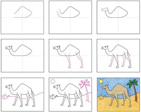 Easy How to Draw a Camel Tutorial and Camel Coloring Page | Toddler ...