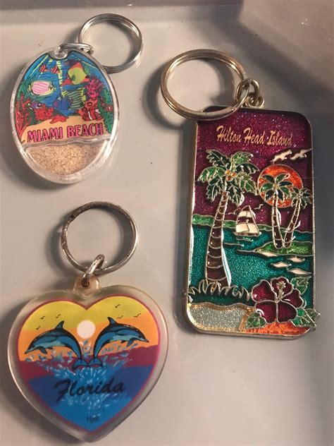 Vintage Plastic Souvenir Keychain. Jamaica Key Ring. Bahamas | Etsy