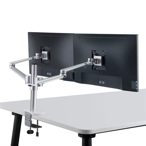 Dual Screen Monitor TV Bracket Desk Stand Adjustable 10" 27" Tilt ...