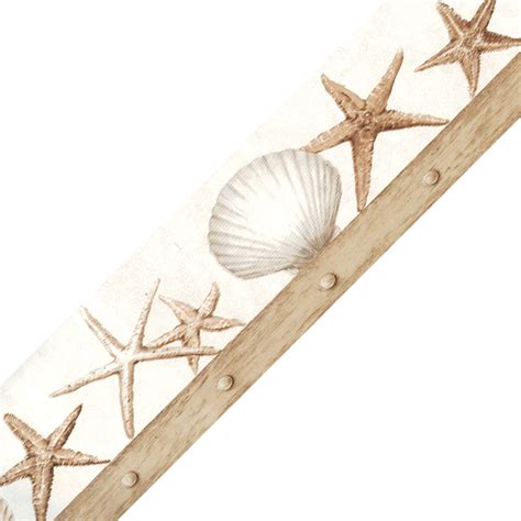 🔥 Free download Nautical Seashells Starfish Prepasted Wall Border Roll [1200x1200] for your ...